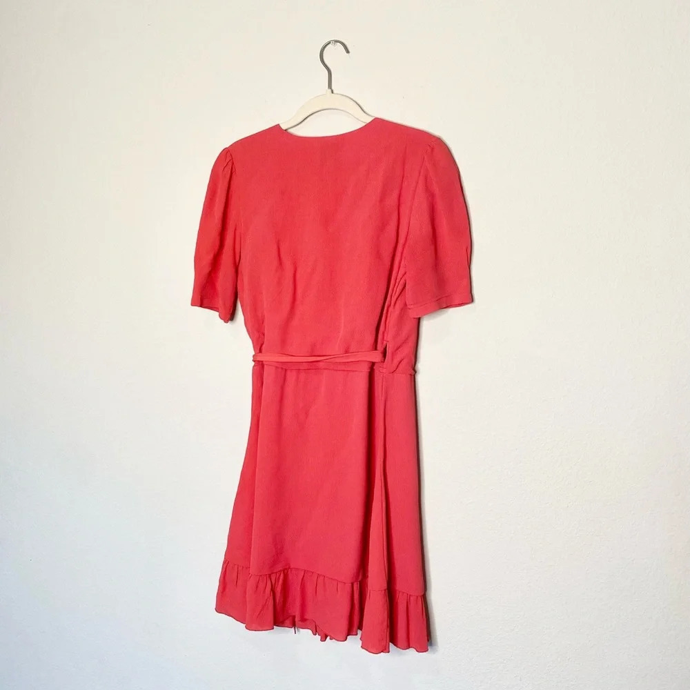 Privacy Please June Ruffle Short Sleeve Wrap Mini Dress - Picture 6 of 8